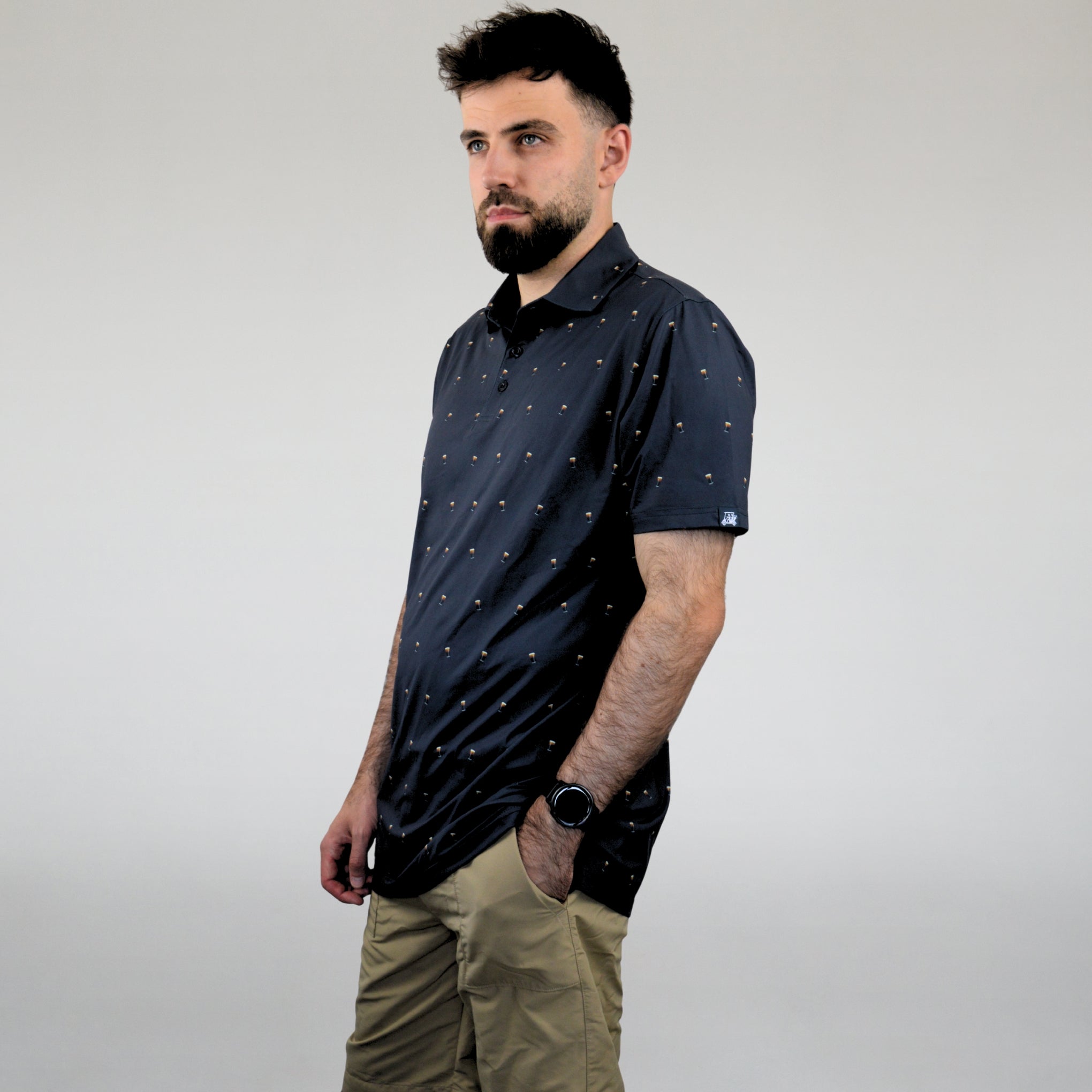 SPLIT THE G POLO - SCHWARZ