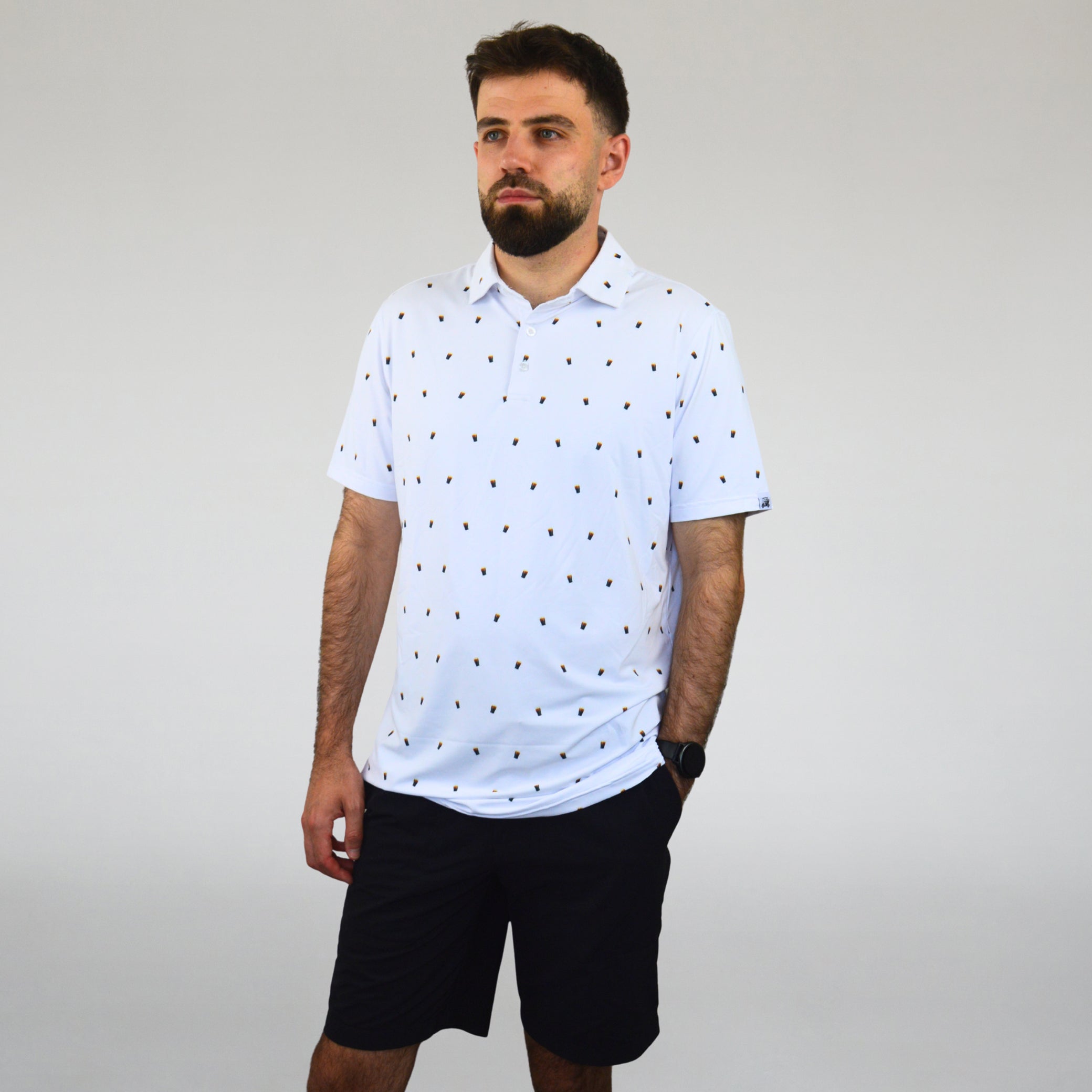 SPLIT THE G POLO - WEISS