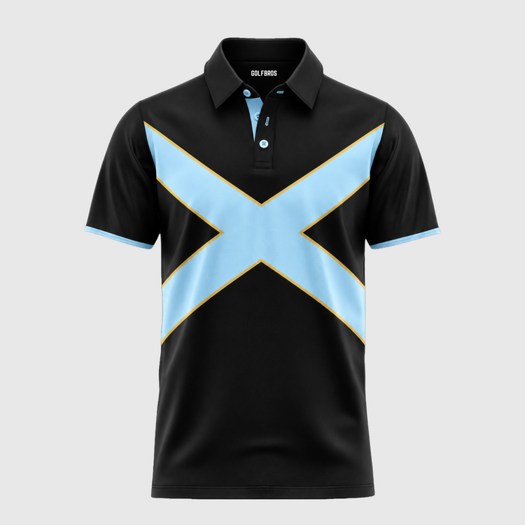 SCOTLAND RETRO 2007 AWAY POLO - BLACK