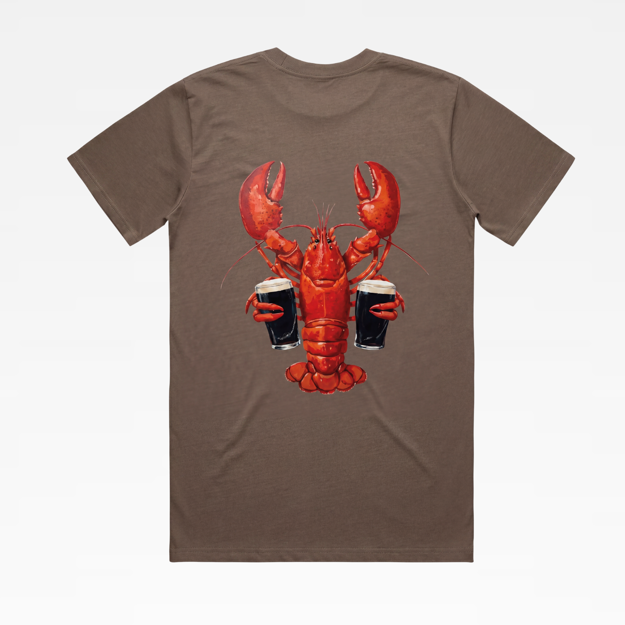 DOUBLE PARKED LOBSTER TEE - BROWN