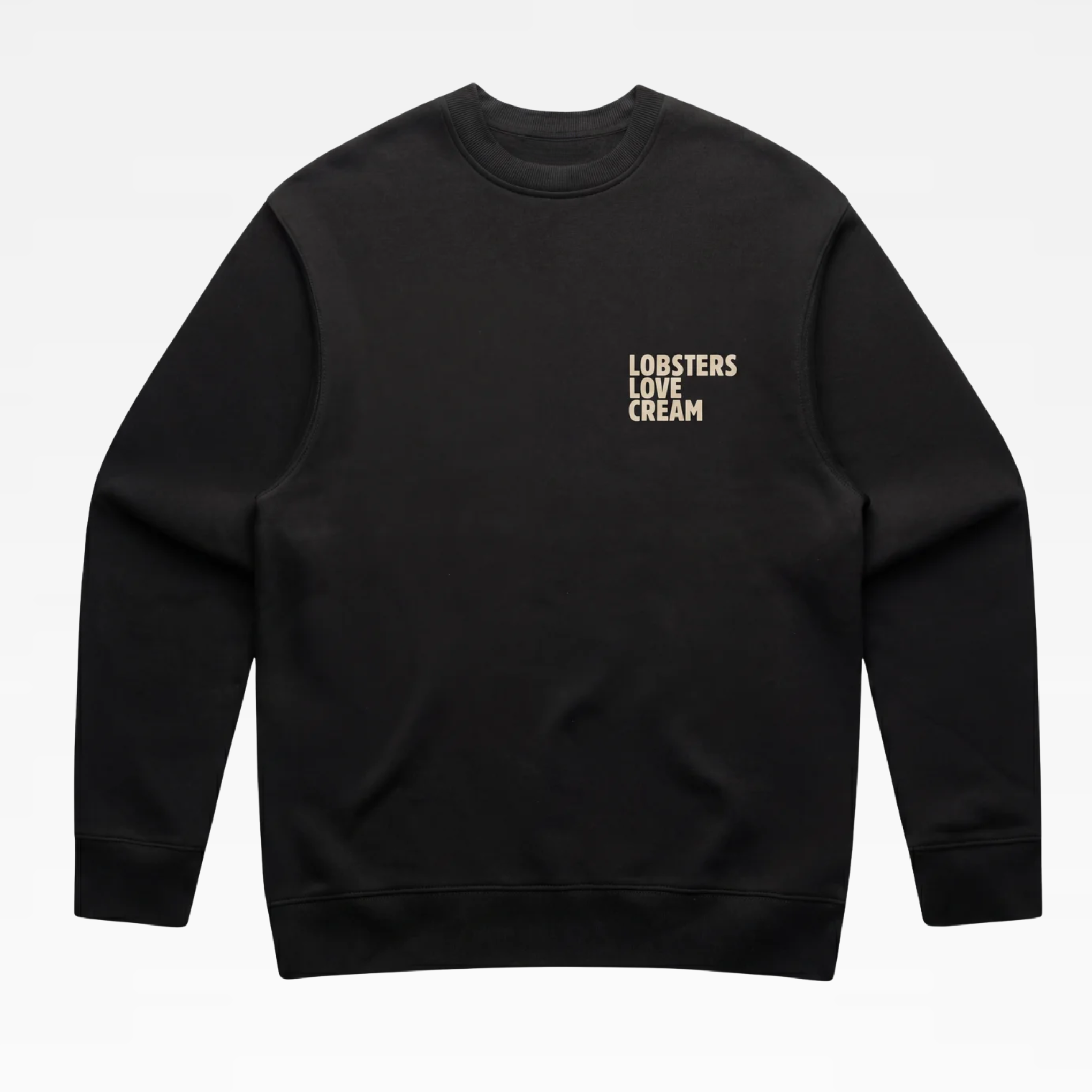 LOBSTERS LOVE CREAM SWEATSHIRT - BLACK
