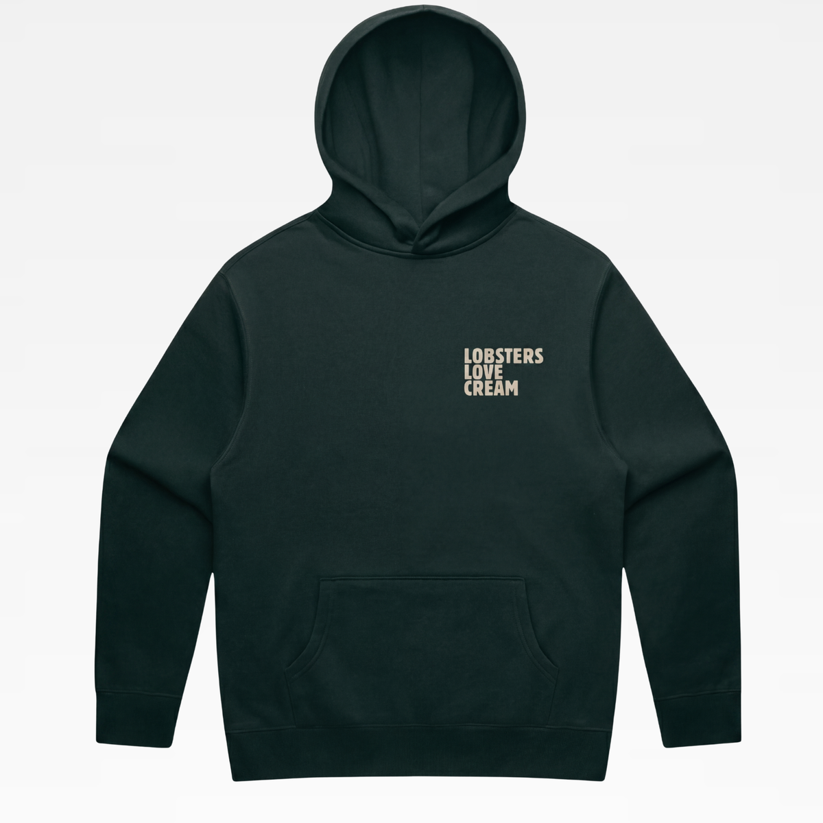 Lobsters Love Cream Hoodie - Black | Golf Bros Premium Cotton