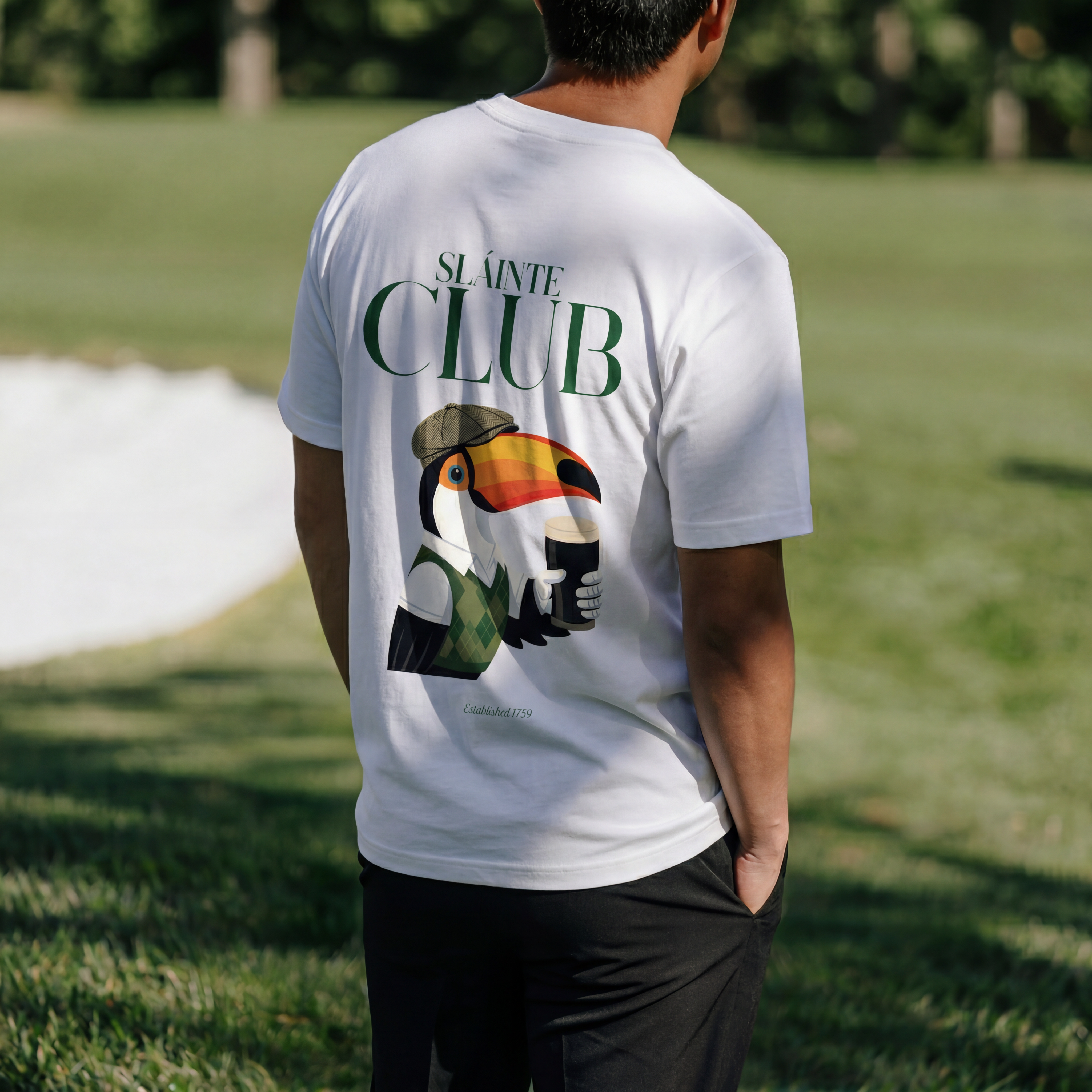 SLÁINTE CLUB TOUCAN TEE - WHITE