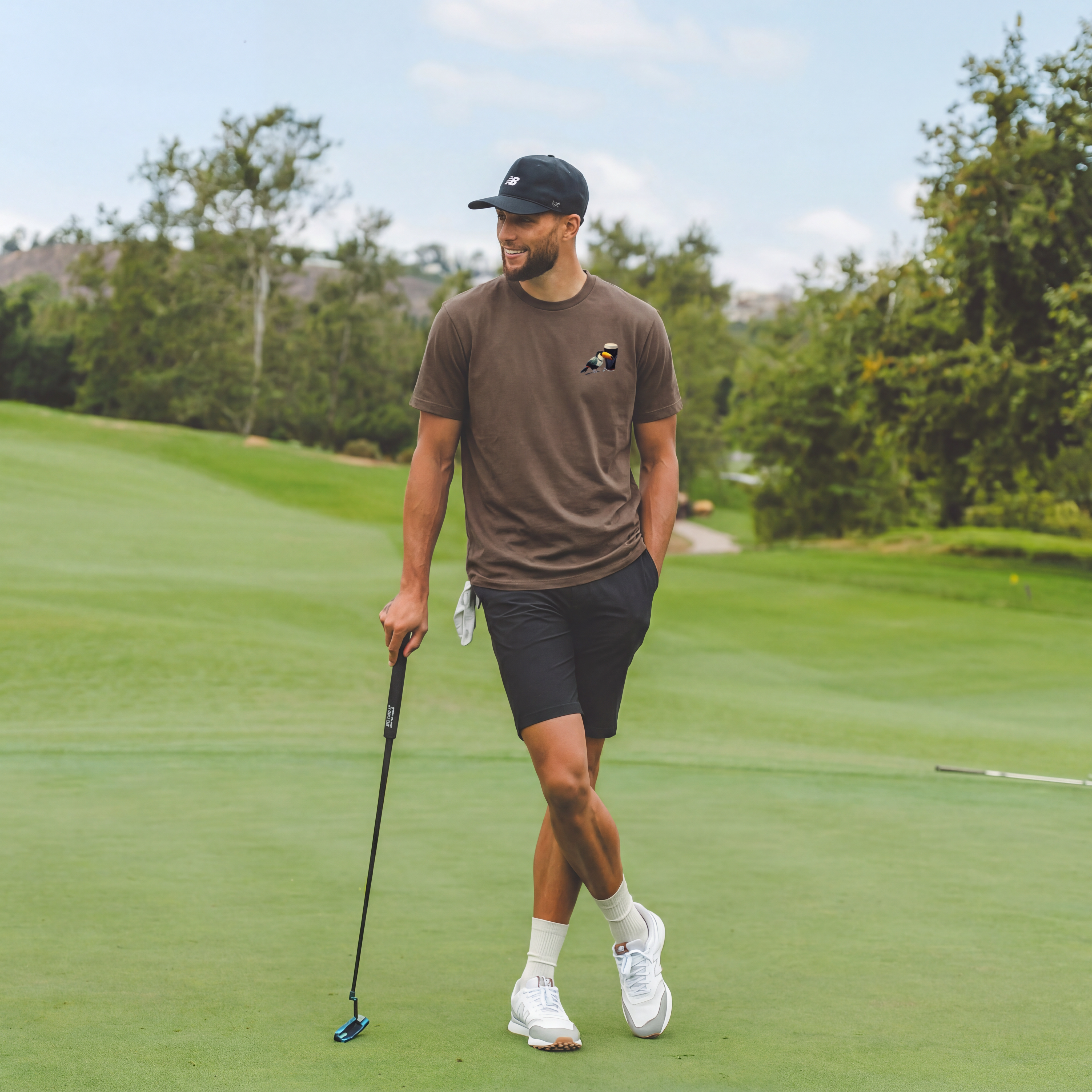 TARTAN TOUCAN TEE - BROWN