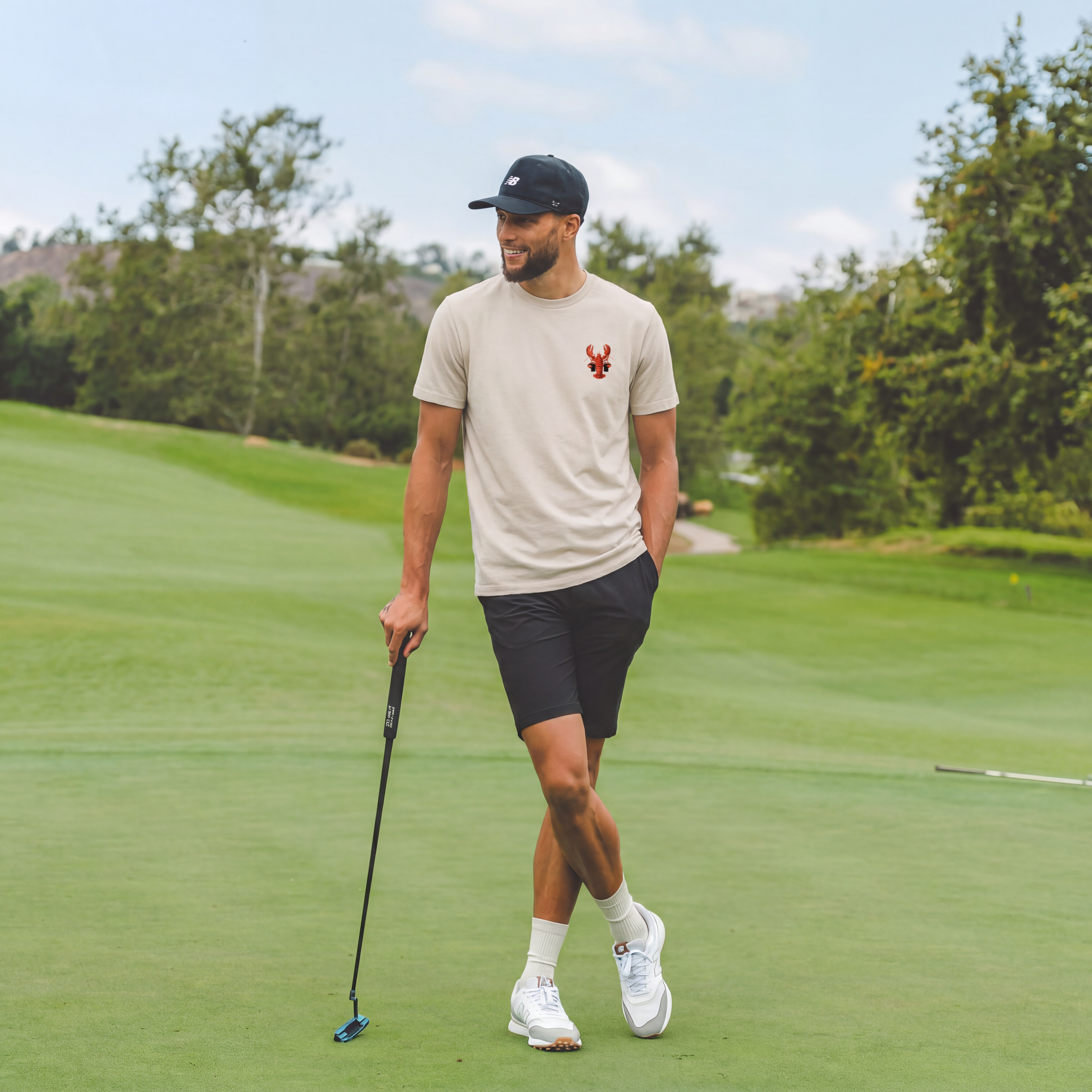 DOUBLE PARKED LOBSTER TEE - CREAM