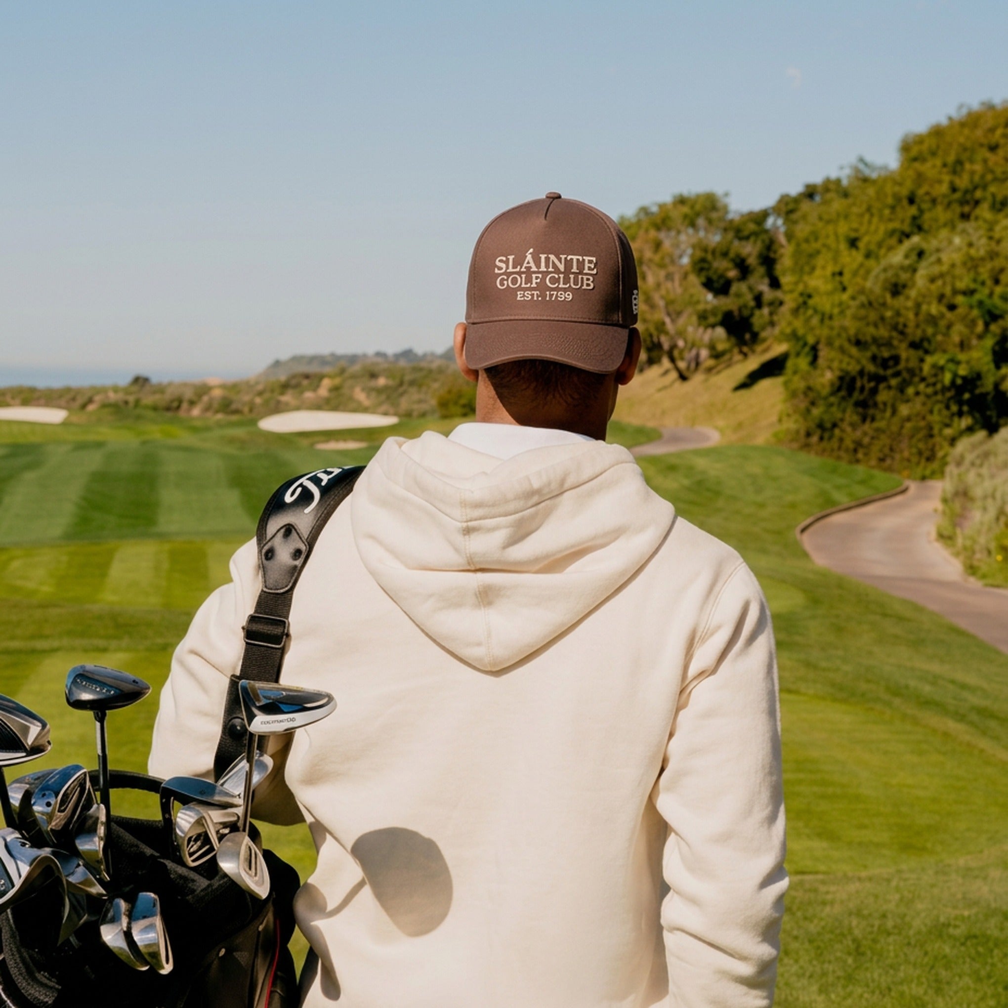 Sláinte Golf Club Cap - Brown/Cream
