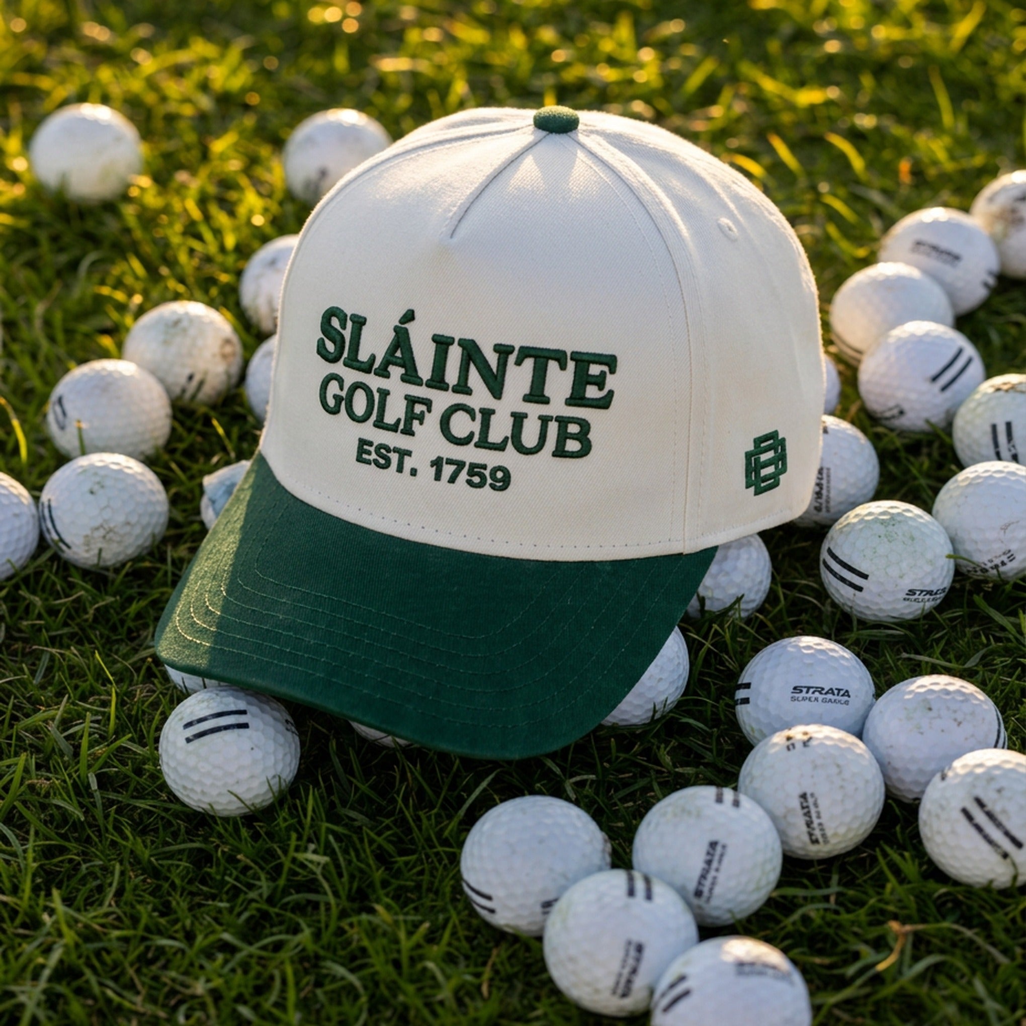 Sláinte Golf Club Cap - Natural/Green