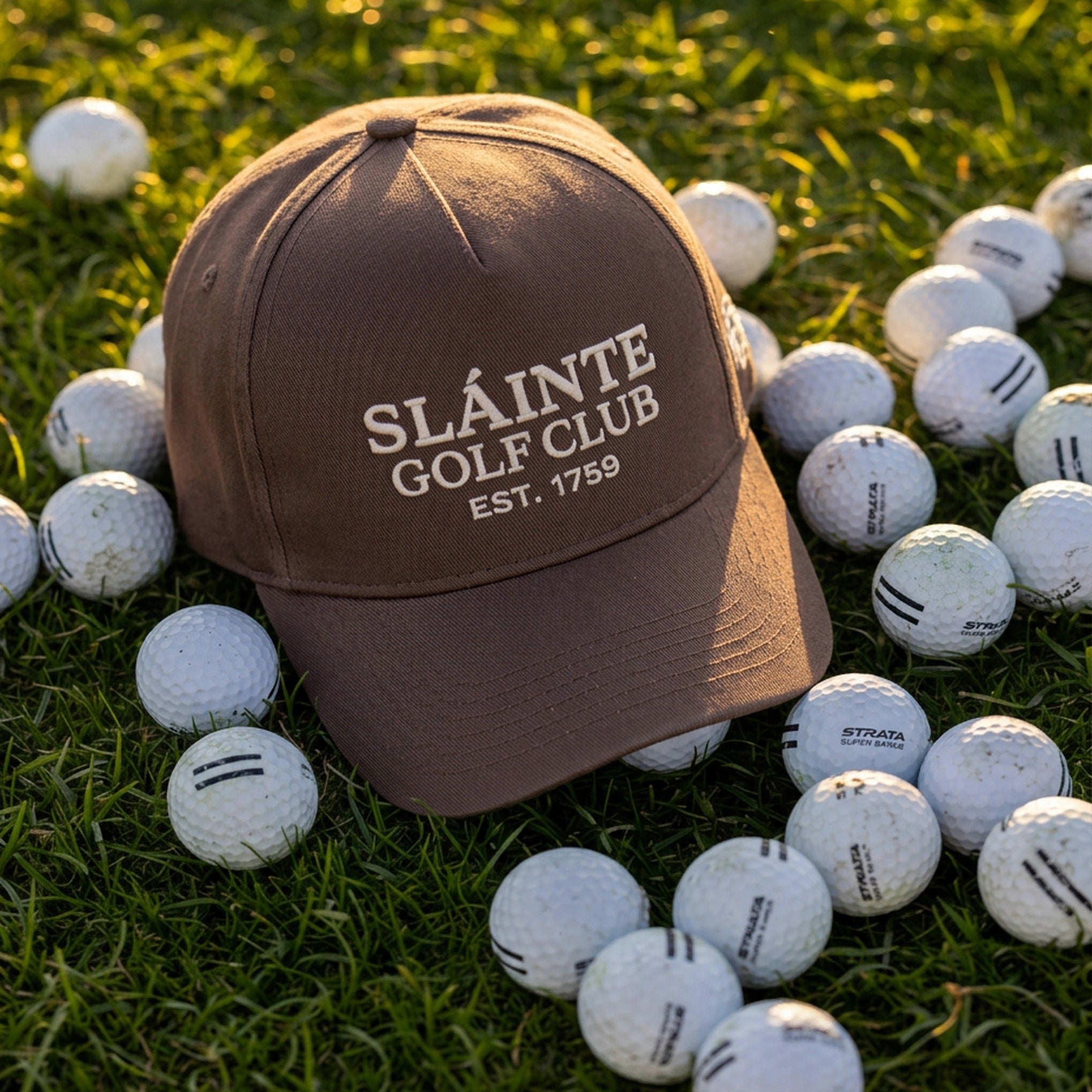 Sláinte Golf Club Cap - Brown/Cream